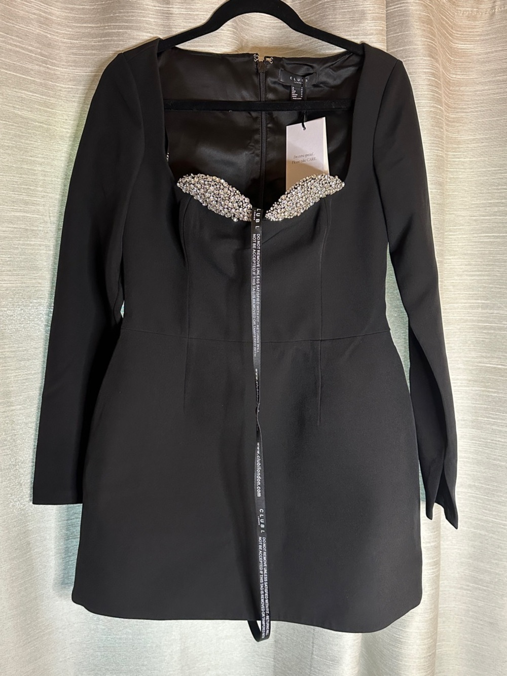 Club L London Black Embellished Dress